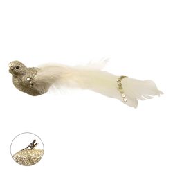 Pássaro Decorativo Dourado Enfeite Árvore Natal Gr... - BARBIZAN DECORE