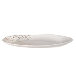 Bandeja Centro de Mesa Porcelana Pequeno Branco e ... - BARBIZAN DECORE