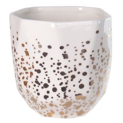 Caixa Decorativa Porcelana Branca e Dourado 10cm -... - BARBIZAN DECORE