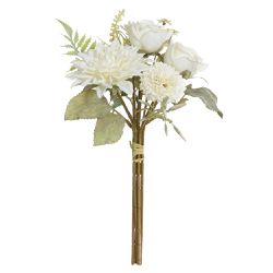 Buque Ramalhete Misto Flores Decoração Branco 30cm... - BARBIZAN DECORE