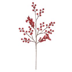 Galho Natalino Berry Vermelho Enfeite P / Árvore D... - BARBIZAN DECORE