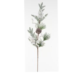 Galho Natalino Berry Branco Nevado 70cm Decoração ... - BARBIZAN DECORE