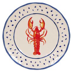 Jogo 6 Pratos De Jantar Melamina Camarão Praia 28c... - BARBIZAN DECORE