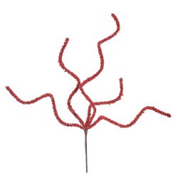 Galho Natalino Berry Perola Vermelho 50cm Vermelho... - BARBIZAN DECORE