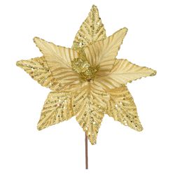 Flor De Natal Veludo Vermelho Brilho Luxo Natal - ... - BARBIZAN DECORE