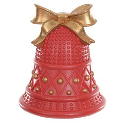 Sino De Natal Resina Com Laço 15x13cm - 44011 - BARBIZAN DECORE