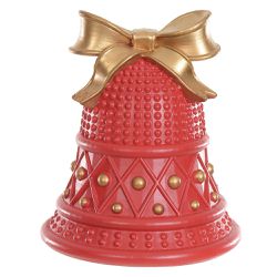 Sino De Natal Resina com Laço 11,5x10cm - 44012 - BARBIZAN DECORE