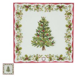 Guardanapo De Papel Pinheiro Natal Vermelho Verde ... - BARBIZAN DECORE