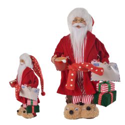 Papai Noel Em Pé De Pijama Presentes E Pantufa Car... - BARBIZAN DECORE