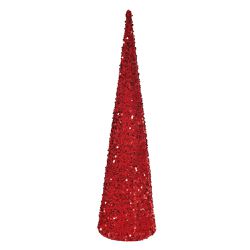 Árvore Aramada Com Glitter Vermelho 60cm Decoração... - BARBIZAN DECORE