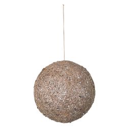 Jogo 2 Bolas De Natal Aramada Brilho Champagne 15c... - BARBIZAN DECORE