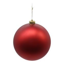 Bola Natal 1 Unidade Grande Fosco Vermelho 20cm - ... - BARBIZAN DECORE