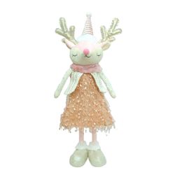 Boneca de Tecido em Pé Rosa e Branco 40cm - 36289 - BARBIZAN DECORE