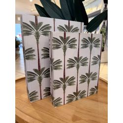 Jogo De Caixas Decorativas Mdf e Pu Coqueiros 2pcs... - BARBIZAN DECORE