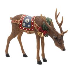 Rena Decorativa Detalhes Guirlanda Sino Luxo Natal... - BARBIZAN DECORE