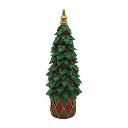 Árvore Decor Resina Verde Berry Vermelho 34cm Luxo... - BARBIZAN DECORE