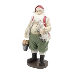 Papai Noel Em Resina Fazendeiro Luxo Natal Porquin... - BARBIZAN DECORE