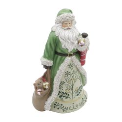 Papai Noel Em Resina Luxo Natal Verde Mint Ursinho... - BARBIZAN DECORE