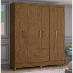 Guarda Roupa Panamá Castanho Wood Moval - 50702 - LOJADOHELIO
