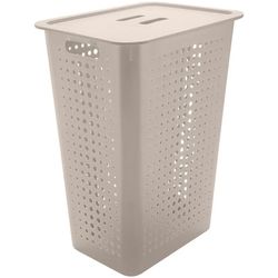 Cesto de Roupa com Tampa Bege OU - 16212 - LOJADOHELIO