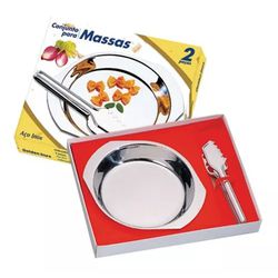 Conjunto de Servir 2 Peças 111 Golden Inox - 6620 - LOJADOHELIO