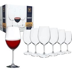 Jogo de 6 Taças Vinho Cristal Bohemia - 13919 - LOJADOHELIO