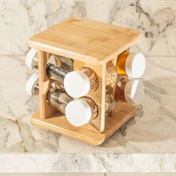 Organizador de Temperos 9PCS Bambu OU - 54346 - LOJADOHELIO