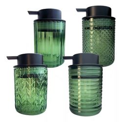 Saboneteira de Vidro Verde/Ouro Tuut - 54148 - LOJADOHELIO
