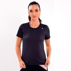 27252 - Blusa manga curta. - Preto - Duzani