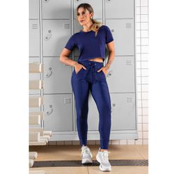 28343 - Calça Fit Jogger 28343 - Azul - Duzani