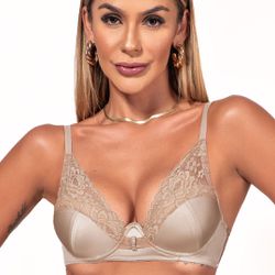 18693 - Conjunto Push Up. Calcinha fio. - Ouro Bra... - Duzani