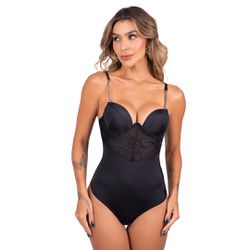 29080 - Body aro inteiro fio. - Preto - Duzani