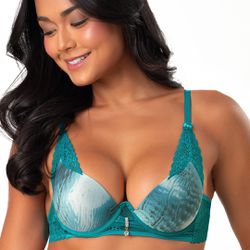 16439 - Conjunto Push Up. Calcinha fio. - Verde - ... - Duzani