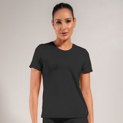 29430 - Blusa manga curta. - Preto - Duzani