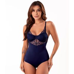 24619 - Body Lageli fio em microfibra - Azul - Duzani