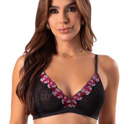 30634 - Conjunto triângulo. Calcinha fio - Preto - Duzani