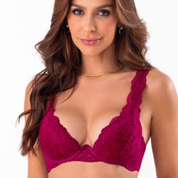 29793 - Conjunto Push Up.Calcinha fio. - Vermelho - Duzani