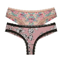 28327 - Kit com duas calcinhas. - Estampado - Duzani