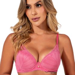27940 - Conjunto Push Up. Calcinha fio. - Rosa - Duzani