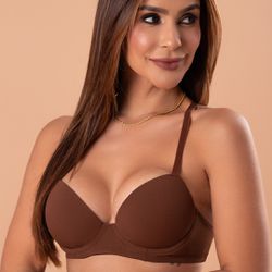 30989 - Sutiã push up - Marrom - Duzani