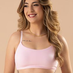 31065 - Sutiã top.Calcinha clássica. - Rosa - Duzani