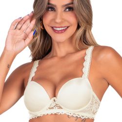 27474 - Conjunto Push Up. Calcinha fio. - Amarelo - Duzani