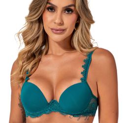 28577 - Conjunto Push Up. Calcinha fio. - Verde - Duzani