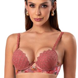 Conjunto Push Up. Calcinha fio.