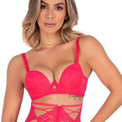 Conjunto Push Up. Calcinha fio e acessório.