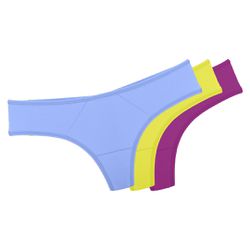 Kit com três calcinhas fio.