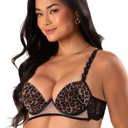 Conjuto Push Up, calcinha fio.