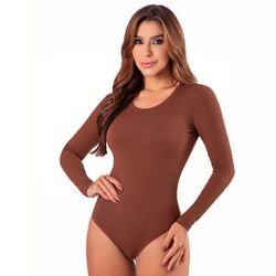 30768 - Body clássico Rose - Marrom - Duzani