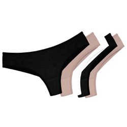 Kit com cinco calcinhas fio.