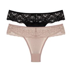 Kit com duas calcinhas fio.